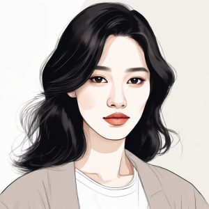 ✨韩系极简手绘风 AI头像 清冷感女孩一键生成