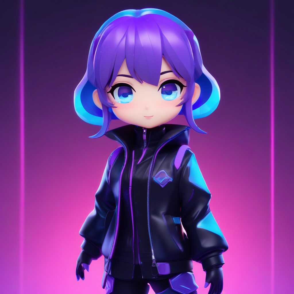 🍡Q版赛博朋克少女 AI绘画提示词分享✨附教程