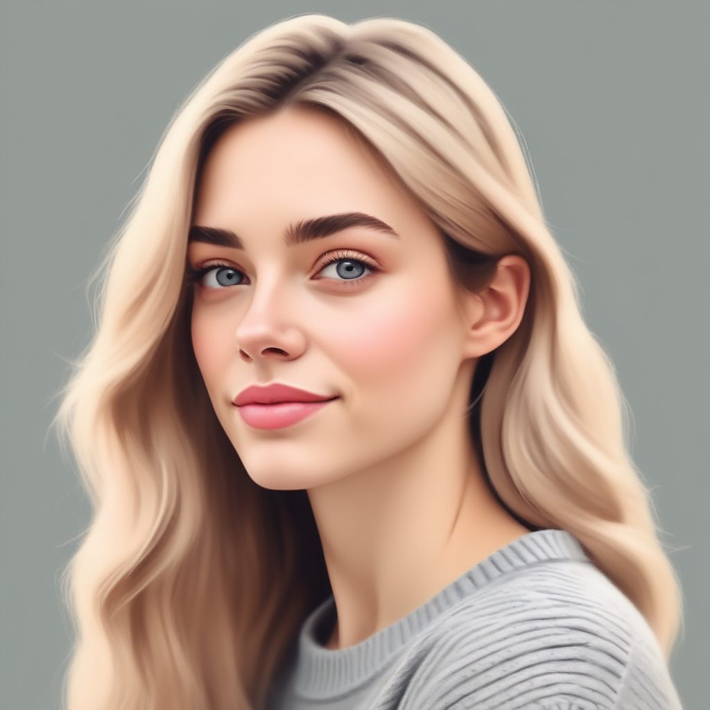 🎀 软萌手绘插画头像 AI 生成: 铅笔触感的韩系松弛感女孩
