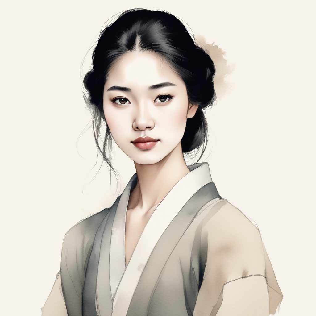 ✨新中式水墨风AI头像|清冷感东方美人一键生成